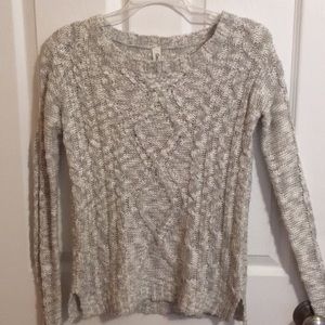 🎉 Aeropostale open-knit white sweater